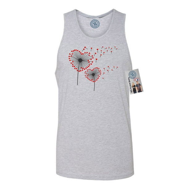 Valentines Day Heart Dandelion Mens Long Sleeve Valentines Day Heart Dandelion Mens Long Sleeve